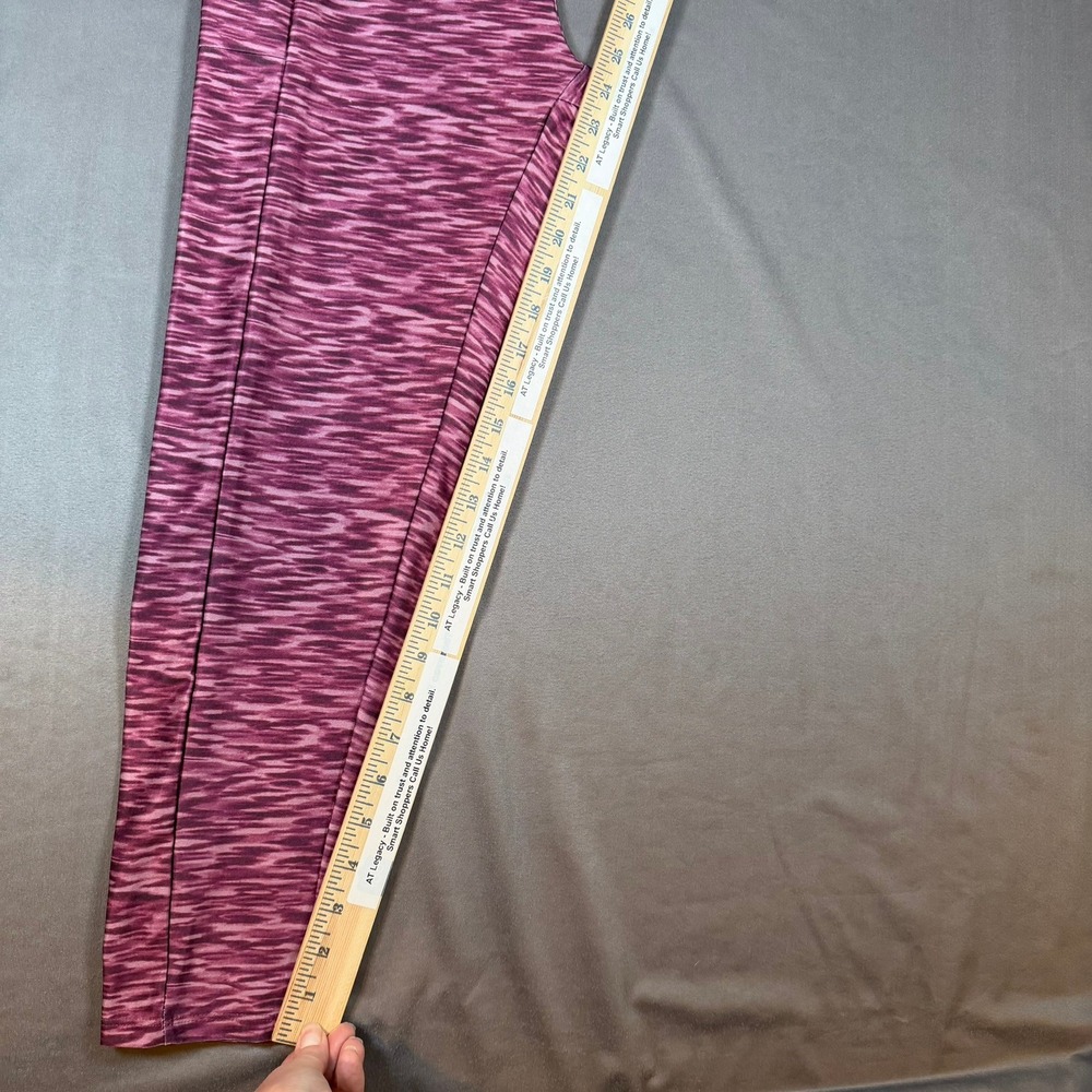 Zone Pro High Rise Leggings Womens L Purple Space Dye Side Pockets Yoga Gym - Picture 6 of 8